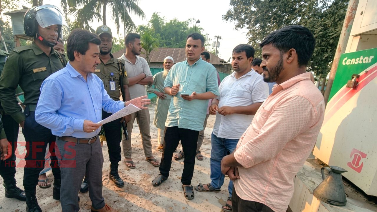 তেল কম দেওয়ায় কিশোগঞ্জের পাম্প ম্যানেজারকে জরিমানা