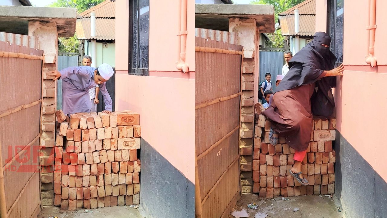 ইটের ব্যারিকেড দিয়ে রাস্তা বন্ধ, ঠাকুরগাঁওয়ে অবরুদ্ধ এক পরিবার