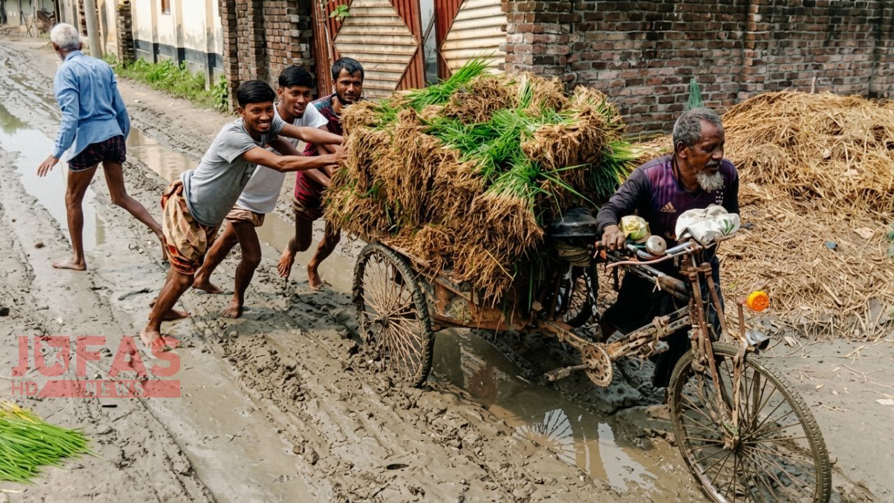 পাঁচ গ্রামের মানুষের সীমাহীন দুর্ভোগ, হাঁটুসমান কাদা, দেখার কেউ নেই
