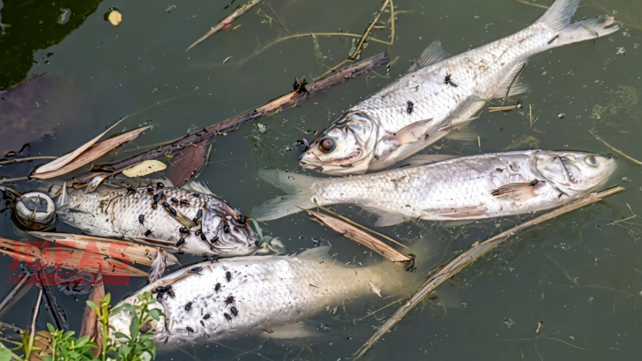 তারাগঞ্জে পুকুরে বিষ দিয়ে মাছ নিধনের অভিযোগ