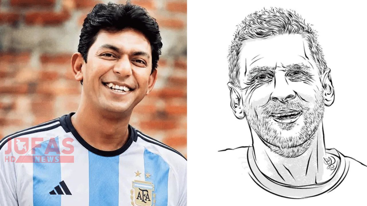 চঞ্চলে আঁকা মেসি, ভক্তদের মুগ্ধতা