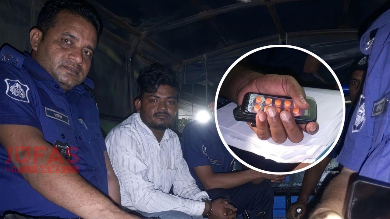 তারাগঞ্জে ১০ পিস ট্যাপেন্ডাডল ট্যাবলেটসহ যুবক গ্রেপ্তার