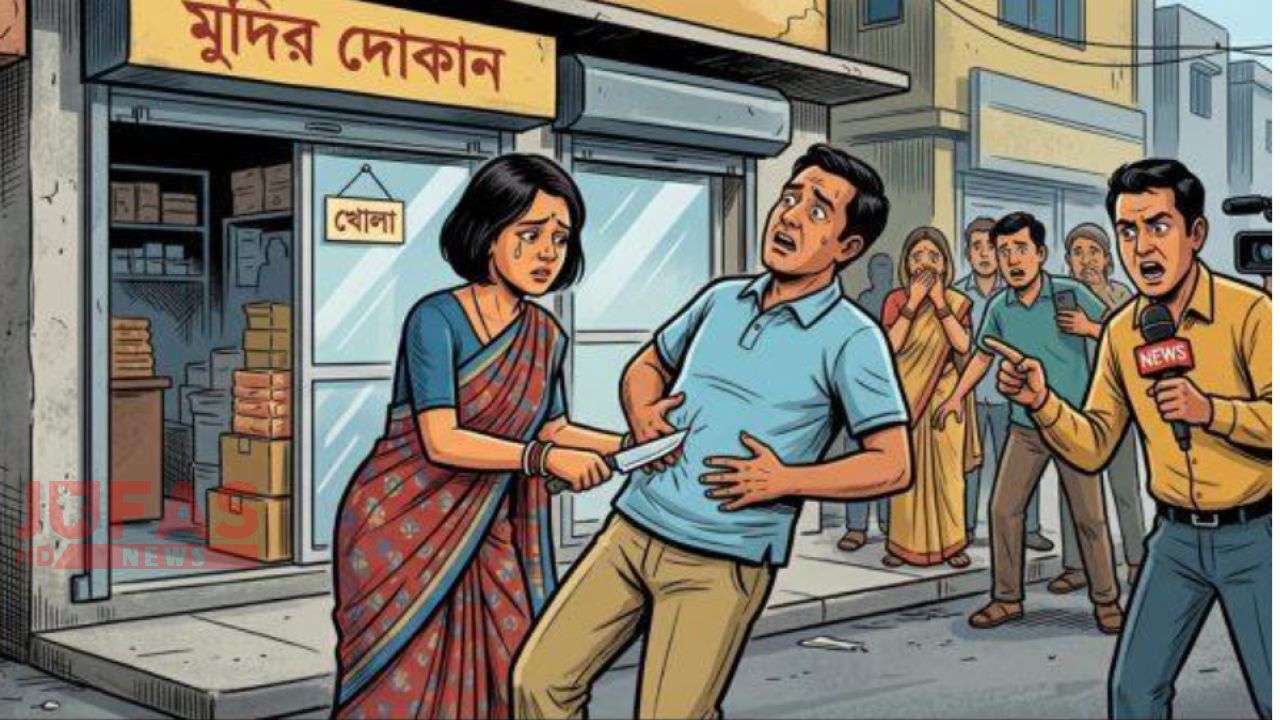 ছুরিকাঘাত করার অভিযোগ উঠেছে স্ত্রীর বিরুদ্ধে 