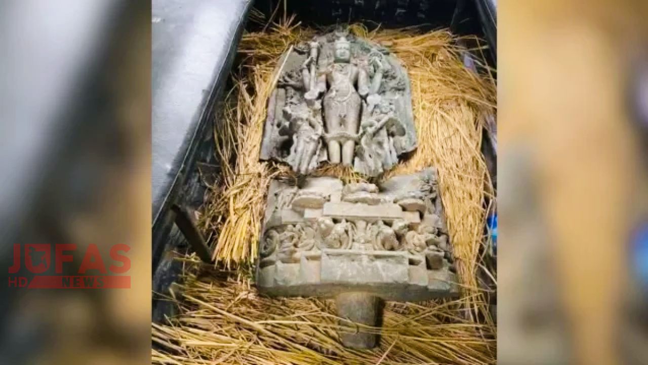 ঠাকুরগাঁওয়ে ১১৫ কেজি ওজনের কষ্টি পাথরের বিষ্ণুমূর্তি উদ্ধার, গ্রেপ্তার ২