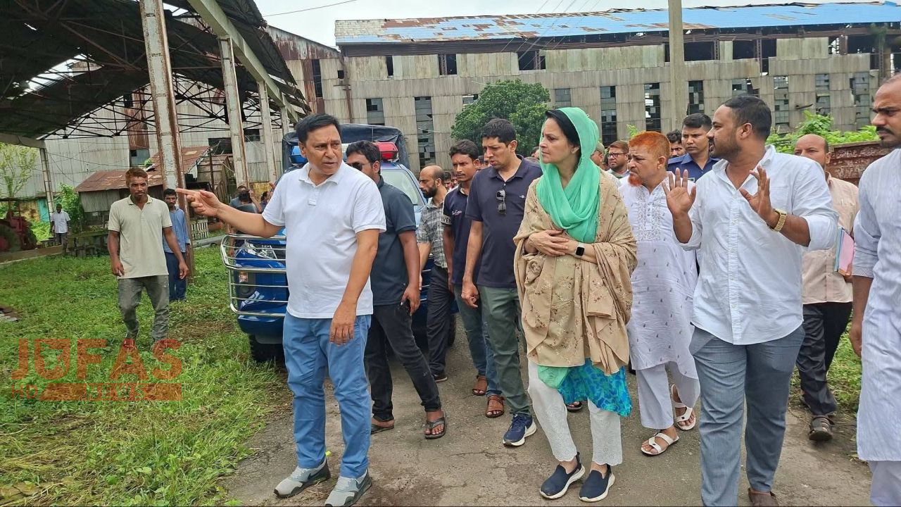 শ্যামপুর সুগার মিলস্ পরিদর্শন করলেন সংসদ সদস্য জেবা আমিনা