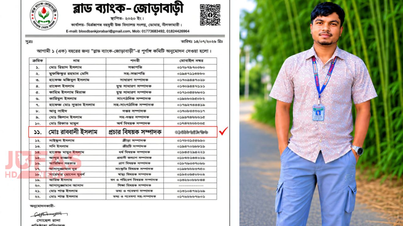 মানবতার সেবায় নতুন দায়িত্বে ডোমারের মোঃ রাব্বানী ইসলাম