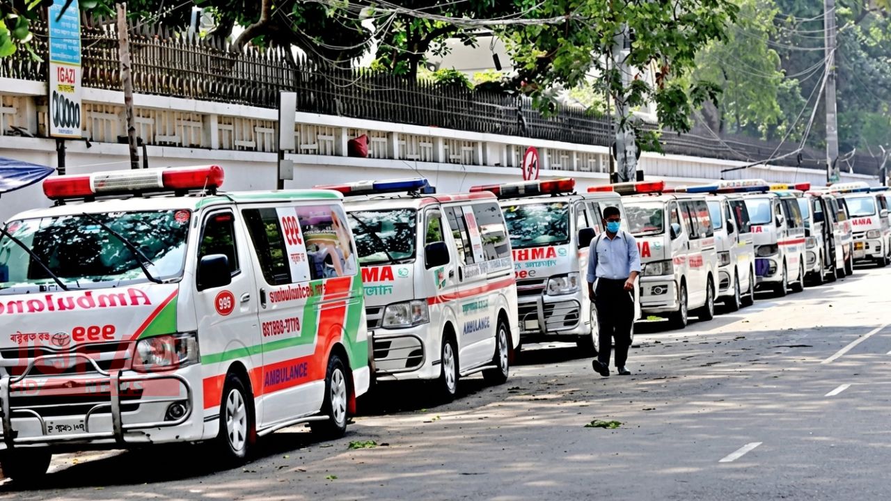 ৫ দফা দাবিতে আগামীকাল থেকে সারাদেশে অ্যাম্বুলেন্স ধর্মঘটের ডাক