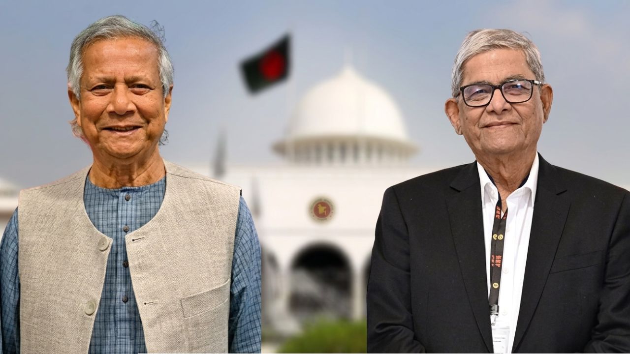 রাষ্ট্রপতি পদে আলোচনায় দুই নাম - ড. মুহাম্মদ ইউনূস ও মির্জা ফখরুল ইসলাম আলমগীর। আপনার পছন্দে কে ভোট দিন।