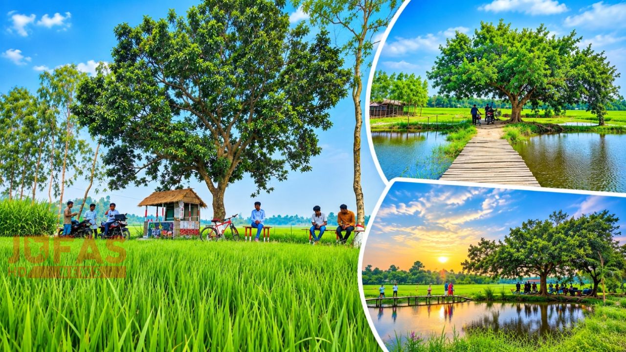 রংপুরের রঘু বাজারে লোকপ্রিয় হয়ে উঠেছে ‘ভাইরাল কাঠের সেতু’