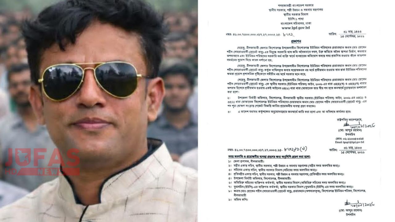 কিশোরগঞ্জে ইউপি চেয়ারম্যান গ্রেনেট বাবু চূড়ান্তভাবে বরখাস্ত