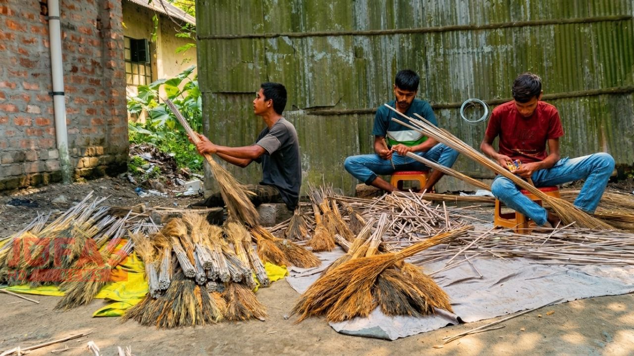 সৈয়দপুরের ঝাড়ু বিদেশে রফতানির প্রত্যাশা