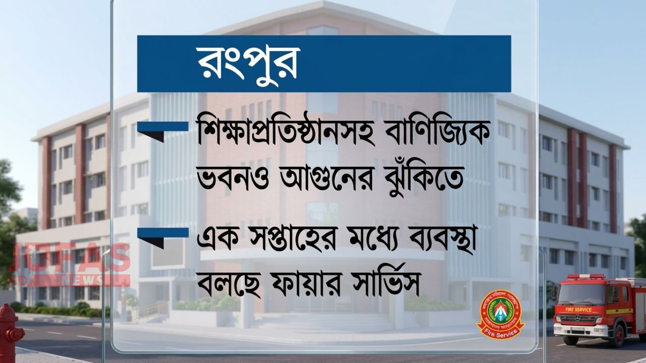 রংপুরে হাসপাতালসহ বহু বাণিজ্যিক ভবনে নেই অগ্নিনিরাপত্তা ব্যবস্থা: পরিদর্শনে নামছে ফায়ার সার্ভিস